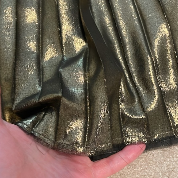 Isabel Marant Etoile Size Large Pleated Shimmer Bronze/Black skirt - Picture 3 of 5